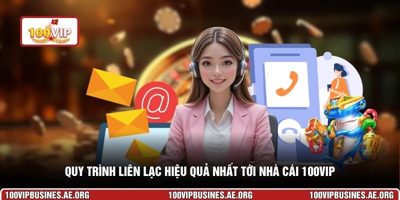 Quy trình liên lạc hiệu quả nhất tới nhà cái 100VIP